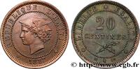 HAITI - REPUBLIC Essai de 20 Centimes buste au pégase HAITI - REPUBLIC 1877 (23mm, 9,79g, 6h) -