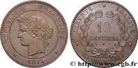 FRANCE 10 centimes Cérès III REPUBLIC Paris 1875 (30mm, 10,05g, 6h) -