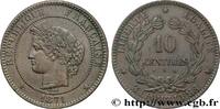 FRANCE 10 centimes Cérès III REPUBLIC Bordeaux 1871 (30mm, 10,15g, 6h) -
