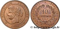 FRANCE 10 centimes Cérès III REPUBLIC Paris 1880 (30mm, 10,07g, 6h) -