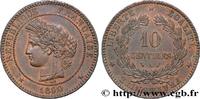 FRANCE 10 centimes Cérès III REPUBLIC Paris 1890 (30mm, 9,95g, 6h) -