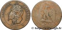 FRANCE Dix centimes Napoléon III, tête laurée, regravure SECOND EMPIRE Bordeaux 1862 (30mm, 9,11g, 6h) -