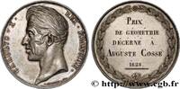 FRANCE Médaille, Prix de géométrie CHARLES X 1828 (41mm, 37,52g, 12h) -