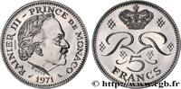 MONACO - PRINCIPALITY OF MONACO - RAINIER III Essai de 5 Francs MONACO - PRINCIPALITY OF MONACO - RAINIER III Paris 1971 (29mm, 10g, 12h) -