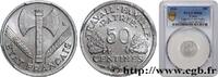 FRANCE 50 centimes Francisque, légère FRENCH STATE 1944 (18mm, 0,7g, 6h) -