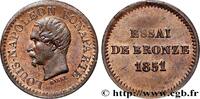 FRANCE Essai de bronze au module de un centime, Louis-Nap II REPUBLIC Paris 1851 (15mm, 0,97g, 12h) -