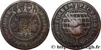 BRAZIL - PRINCE JOHN REGENT 40 Réis contremarqué sur une 20 Réis de 1753 BRAZIL - PRINCE JOHN REGENT Lisbonne (1809) (35mm, 14,11g, 12h) -