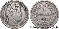 FRANCE 1 franc Louis-Philippe, couronne de chêne LOUIS-PHILIPPE I Paris 1842 (23mm, 4,86g, 6h) -
