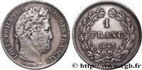 FRANCE 1 franc Louis-Philippe, couronne de chêne LOUIS-PHILIPPE I Lille 1843 (23mm, 4,96g, 6h) -