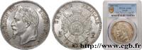 FRANCE 5 francs Napoléon III, tête laurée SECOND EMPIRE Strasbourg 1869 (37mm, 25g, 6h) -