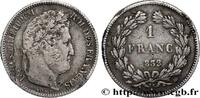 FRANCE 1 franc Louis-Philippe, couronne de chêne LOUIS-PHILIPPE I Strasbourg 1832 (23mm, 4,87g, 6h) -