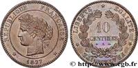 FRANCE 10 centimes Cérès III REPUBLIC Paris 1877 (30mm, 10,07g, 6h) -