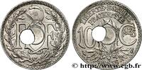 FRANCE 10 centimes Lindauer, maillechort, trou décentré III REPUBLIC 1939 (21mm, 3,08g, 6h) -