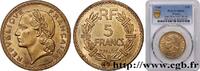 FRANCE 5 francs Lavrillier, bronze-aluminium PROVISIONAL GOVERNEMENT OF THE FRENCH REPUBLIC 1945 (31mm, g, 6h) -