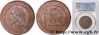 FRANCE Dix centimes Napoléon III, tête laurée SECOND EMPIRE Bordeaux 1864 (30mm, 10g, 6h) -