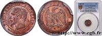 FRANCE Un centime Napoléon III, tête nue SECOND EMPIRE Bordeaux 1855 (15mm, 1g, 6h) -