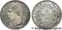 FRANCE 1 franc Napoléon III, tête nue SECOND EMPIRE Paris 1859 (23mm, 4,96g, 6h) -