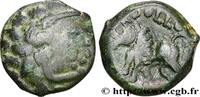 FRANCE Bronze SOLLOS au lion VIROMANDUI (Area of Vermandois) c. 60-40 AC. (14mm, 2,06g, 4h) -