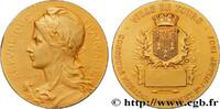 FRANCE Médaille, Concours musical MUSIQUE, ARTS ET CONCERTS 37 - Tours 1907 (50mm, 57,33g, 12h) -