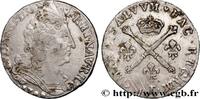 FRANCE 20 sols aux insignes LOUIS XIV THE SUN KING Rennes 1708 (26mm, 5,81g, 6h) -