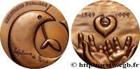 FRANCE Médaille, 150e anniversaire de création des Hôpita CINQUIÈME RÉPUBLIQUE 75 - Paris 1999 (79,8mm, 167,87g, 12h) -
