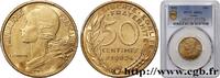 FRANCE 50 centimes Marianne, col à 4 plis V REPUBLIC Paris 1962 (25mm, 7g, 6h) -