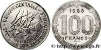 EQUATORIAL AFRICAN STATES Essai de 100 Francs antilopes EQUATORIAL AFRICAN STATES Paris 1966 (25mm, g, 6h) -
