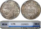 FRANCE 1 franc Cérès, Troisième République III REPUBLIC Paris 1894 (23mm, 5,01g, 6h) -
