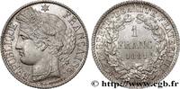 FRANCE 1 franc Cérès, Troisième République III REPUBLIC Paris 1881 (23mm, 5,00g, 6h) -