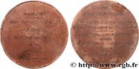 FRANCE Médaillon en terre cuite, Inauguration de la premi CHARLES X 33 - Bordeaux 1828 (94,5mm, 116,42g, 12h) -