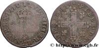 FRANCE XXX deniers aux 2 L couronnées LOUIS XIV THE SUN KING Metz 1710 (22,5mm, 1,87g, 6h) -