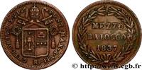 VATICAN AND PAPAL STATES 1/2 Baiocco au nom de Grégoire XVI an VII VATICAN AND PAPAL STATES Rome 1837 (23,50mm, 4,78g, 6h) -