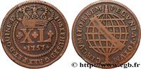 BRAZIL - JOSEPH I 40 Reis BRAZIL - JOSEPH I 1757 (40mm, 28,85g, 12h) -