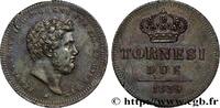 ITALY - KINGDOM OF THE TWO SICILIES - FERDINAND II 2 Tornesi ITALY - KINGDOM OF THE TWO SICILIES - FERDINAND II 1839 (24mm, 6,29g, 5h) -