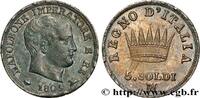 ITALY - KINGDOM OF ITALY - NAPOLEON I 5 Soldi ITALY - KINGDOM OF ITALY - NAPOLEON I Milan 1809 (15mm, 1,27g, 6h) -