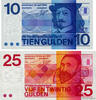 NETHERLANDS 10 et 25 Gulden Lot NETHERLANDS 10 et 25 Gulden Lot 1971 AU+ -
