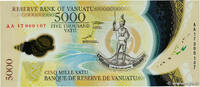 VANUATU 5000 Vatu Petit numéro VANUATU 5000 Vatu Petit numéro 2017 UNC -