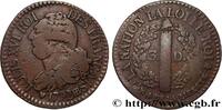 FRANCE 3 deniers dit au faisceau, type FRANÇAIS LOUIS XVI Strasbourg 1792 (21,5mm, 2,78g, 6h) -