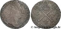 FRANCE 20 sols aux insignes LOUIS XIV THE SUN KING Lyon 1708 (26,5mm, 5,84g, 6h) -