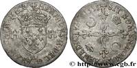 FRANCE Douzain aux deux H HENRY II Paris 1555 (24,5mm, 2,52g, 6h) -