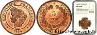 FRANCE 5 centimes Cérès III REPUBLIC Paris 1894 (25mm, 5,01g, 6h) -