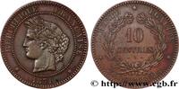 FRANCE 10 centimes Cérès III REPUBLIC Paris 1871 (30mm, 9,74g, 6h) -