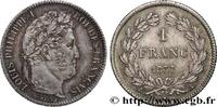 FRANCE 1 franc Louis-Philippe, couronne de chêne LOUIS-PHILIPPE I Paris 1837 (23mm, 5,05g, 6h) -