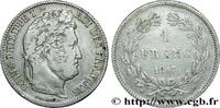 FRANCE 1 franc Louis-Philippe, couronne de chêne LOUIS-PHILIPPE I Strasbourg 1847 (23mm, 4,91g, 6h) -