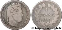 FRANCE 1 franc Louis-Philippe, couronne de chêne LOUIS-PHILIPPE I Paris 1840 (23,19mm, 4,74g, 6h) -