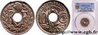 FRANCE 10 centimes Lindauer III REPUBLIC Poissy 1923 (21mm, 4g, 6h) -