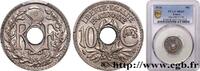 FRANCE 10 centimes Lindauer III REPUBLIC 1934 (21mm, 4g, 6h) -