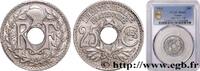 FRANCE 25 centimes Lindauer, Cmes souligné III REPUBLIC Paris 1916 (24,10mm, 5g, 6h) -