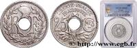 FRANCE 25 centimes Lindauer, Cmes souligné III REPUBLIC 1917 (24mm, 5g, 6h) -