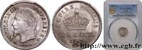 FRANCE 20 centimes Napoléon III, tête laurée, grand modul SECOND EMPIRE Paris 1867 (16mm, 1g, 6h) -